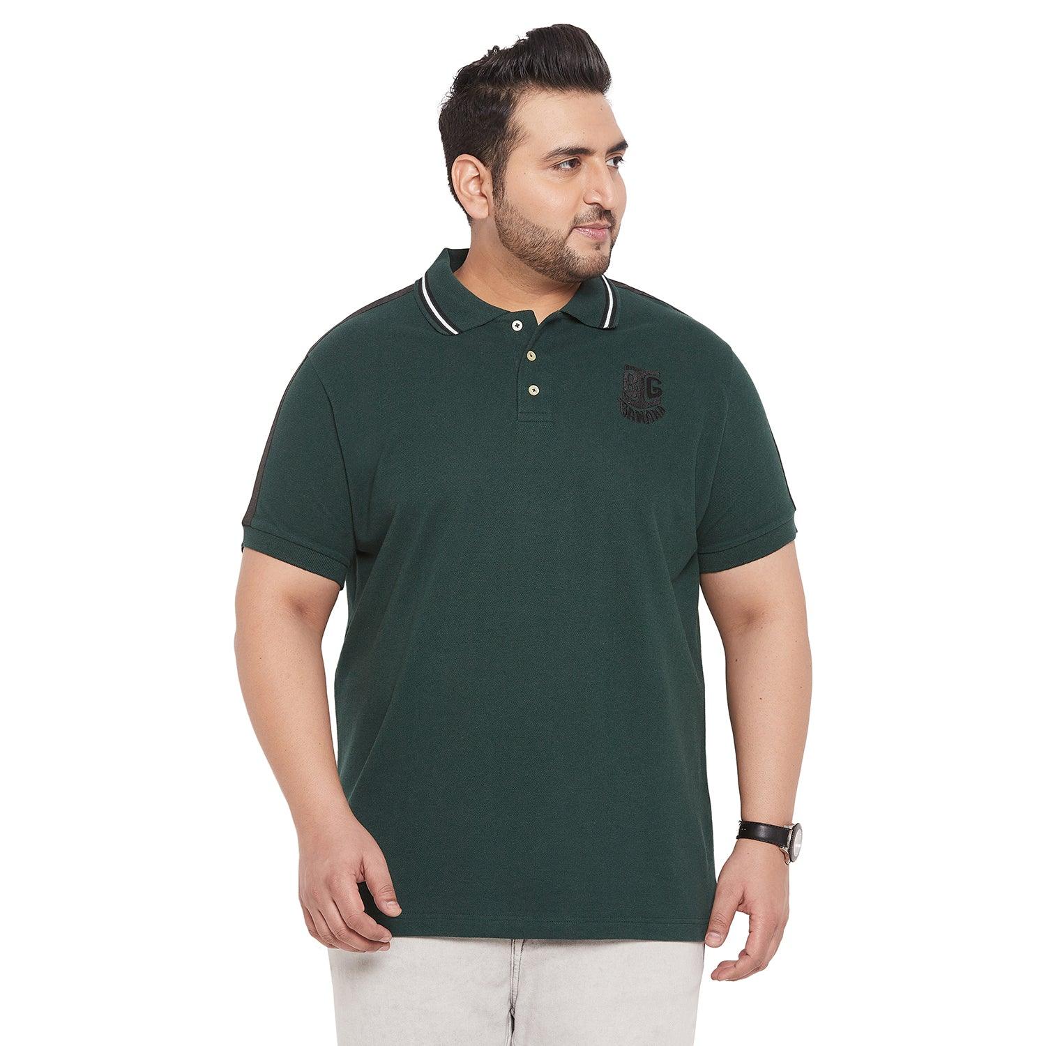 Men Plus Size Reece Solid Polo Tshirt - bigbanana