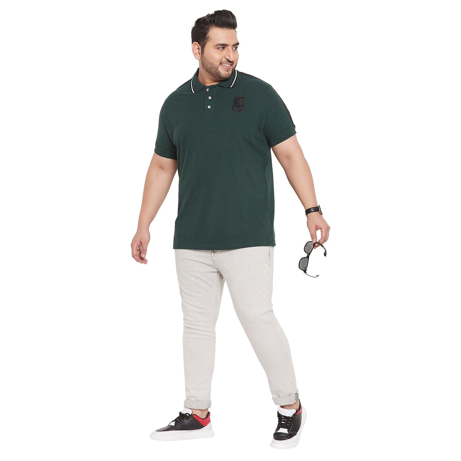 Men Plus Size Reece Solid Polo Tshirt - bigbanana