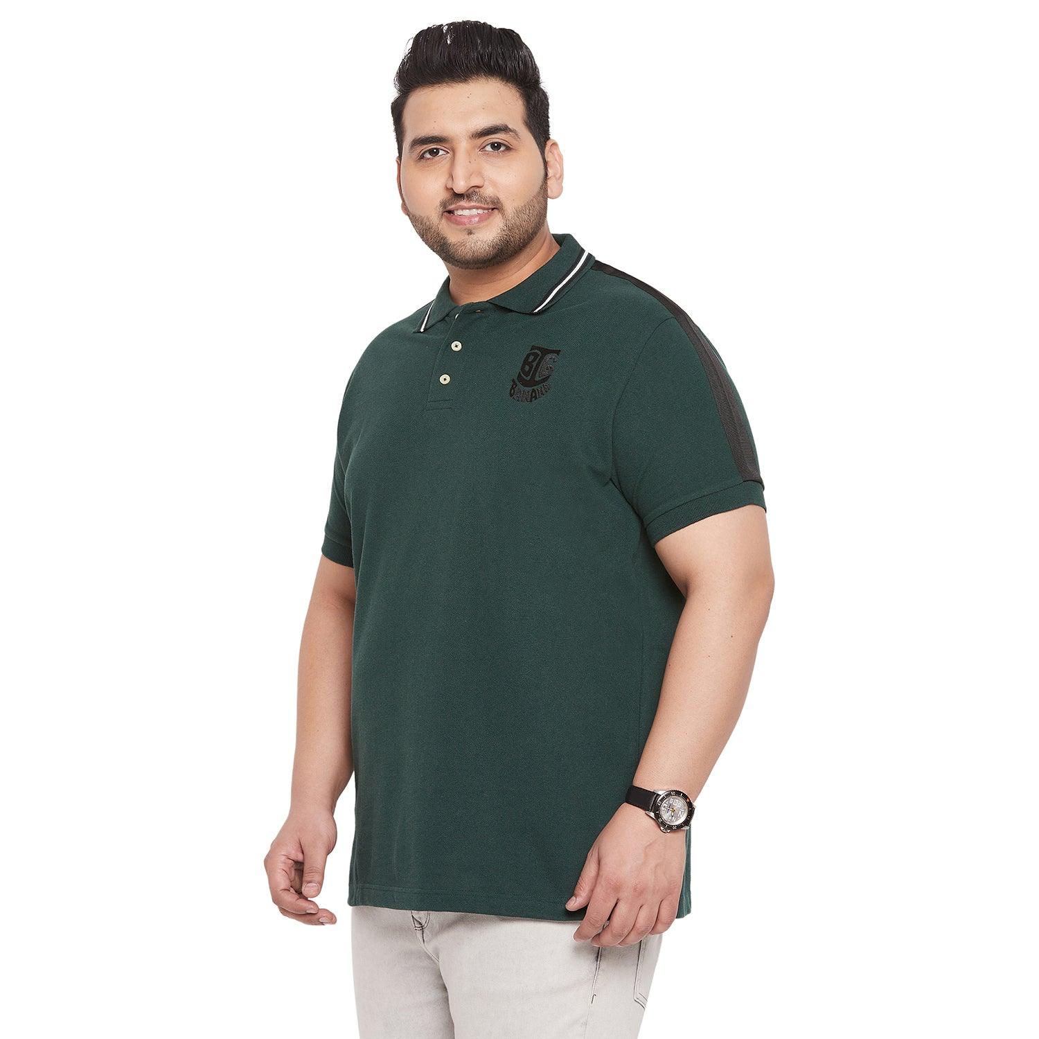 Men Plus Size Reece Solid Polo Tshirt - bigbanana