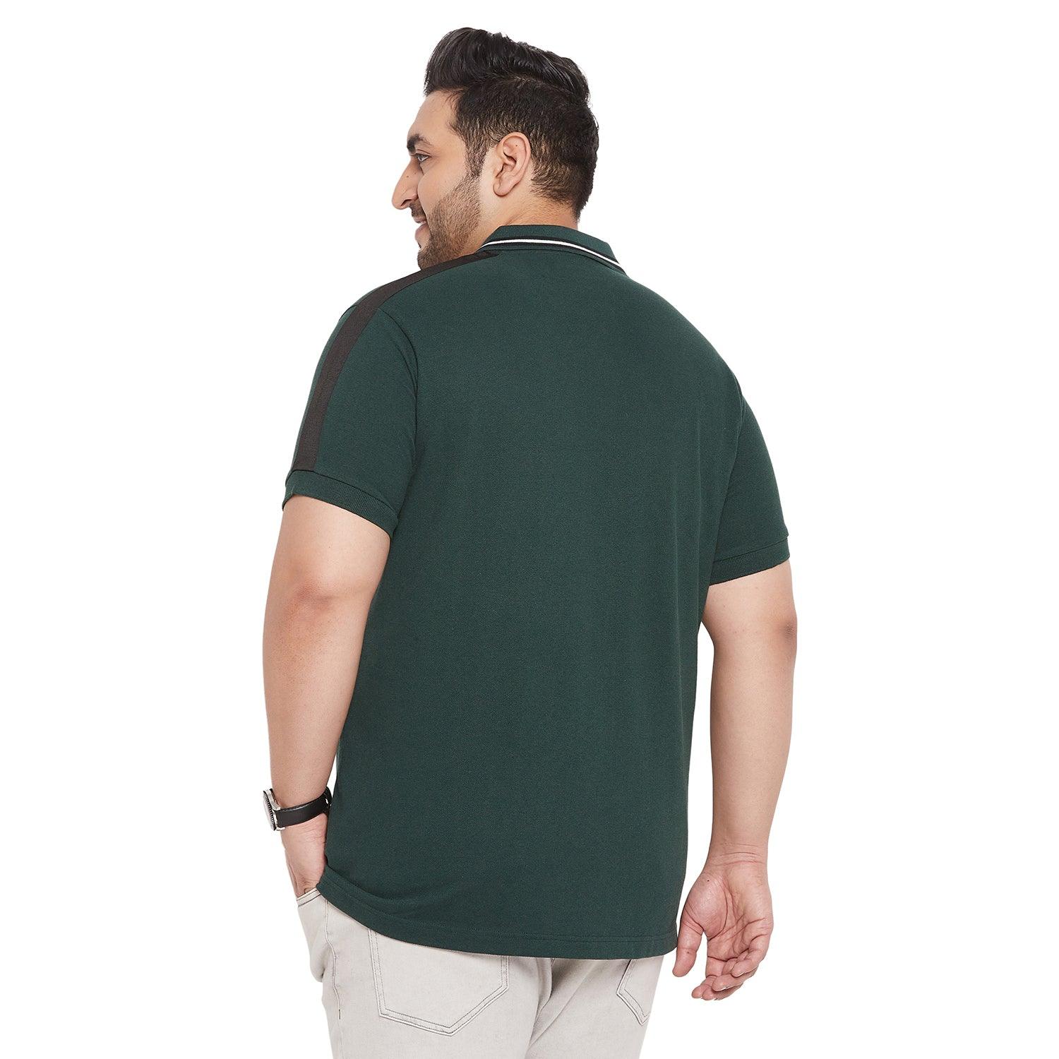 Men Plus Size Reece Solid Polo Tshirt - bigbanana