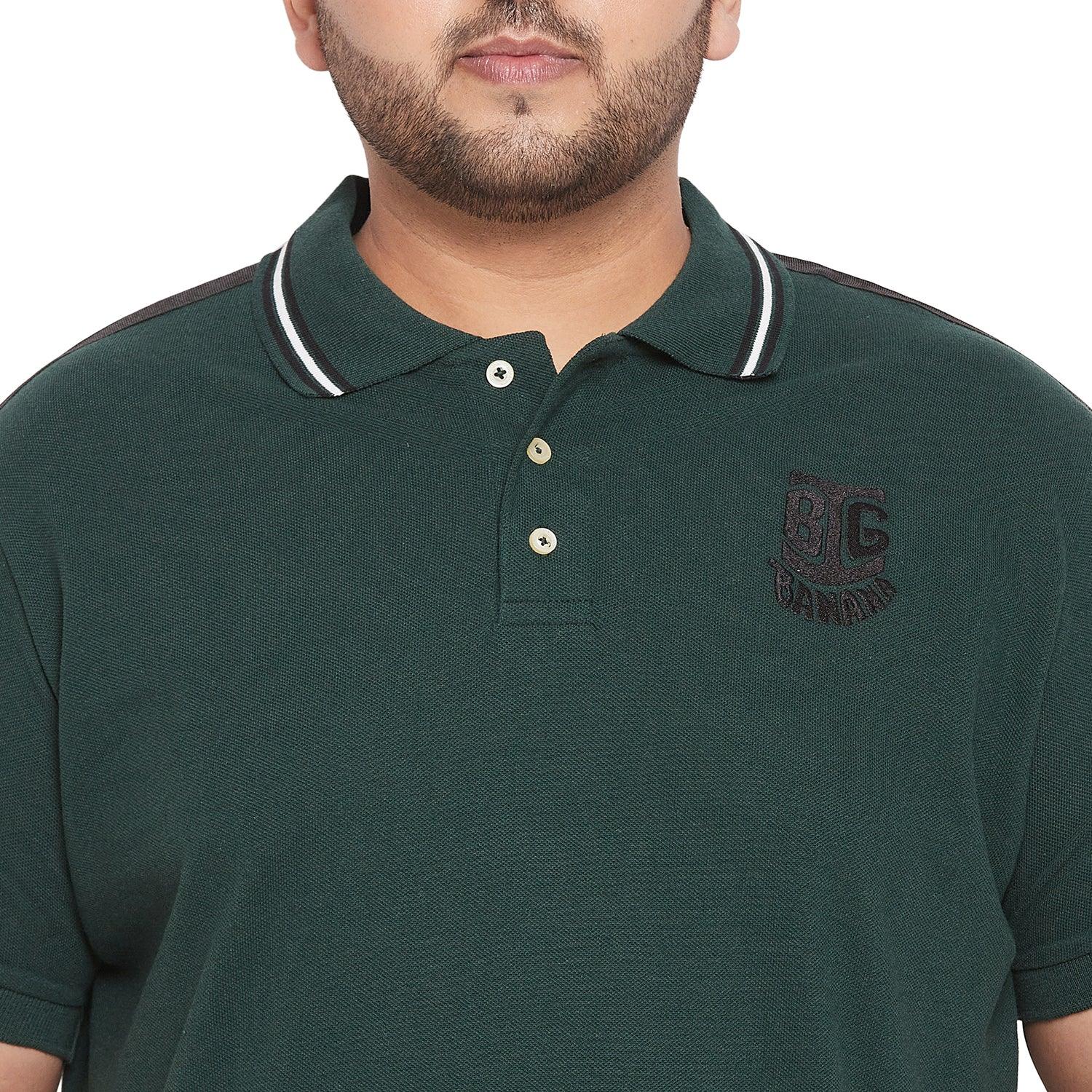 Men Plus Size Reece Solid Polo Tshirt - bigbanana