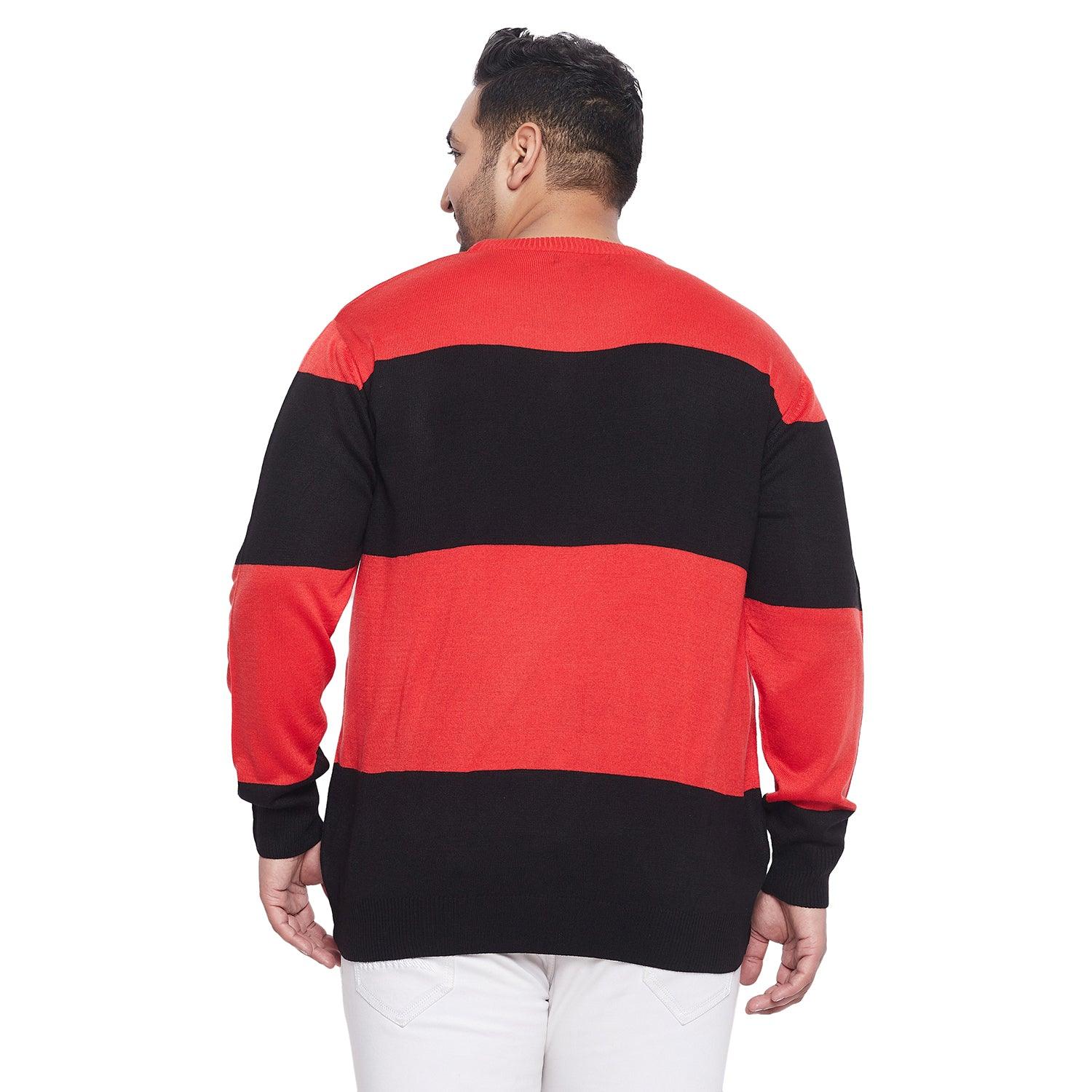 Men Plus Size Ridley Colourblock Sweater - bigbanana