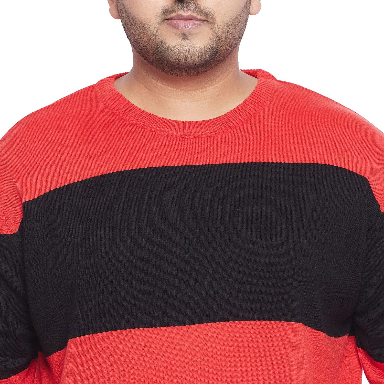 Men Plus Size Ridley Colourblock Sweater - bigbanana