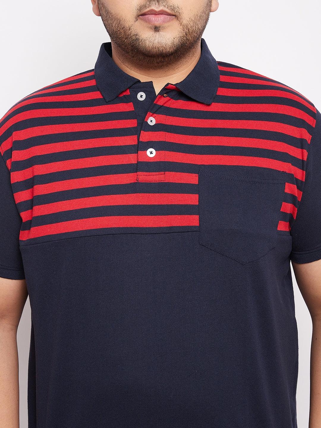 Men Plus Size Ripley Colorblock Polo Tshirt - bigbanana