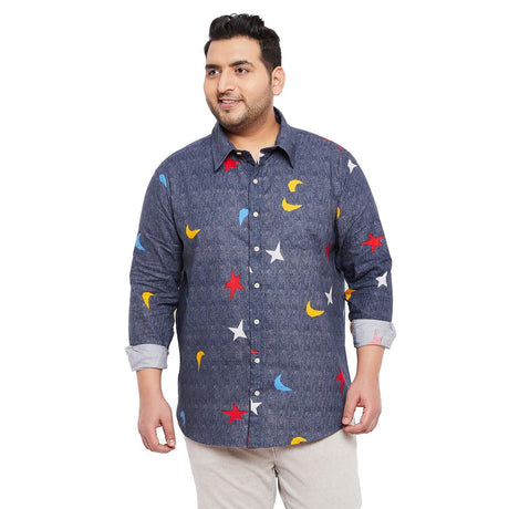 Men Plus Size Rodney Printed Shirt - bigbanana
