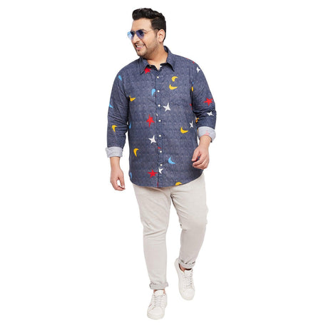 Men Plus Size Rodney Printed Shirt - bigbanana