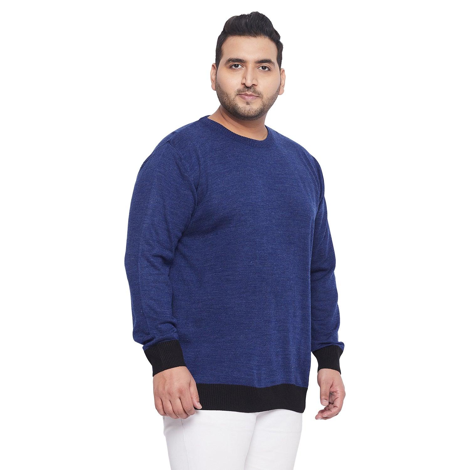 Men Plus Size Roston Solid Sweater - bigbanana