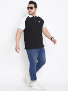 Men Plus Size Ryan Colorblock Polo Tshirt - bigbanana