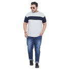 Men Plus Size Rylan Colorblock Round Neck Tshirt - bigbanana