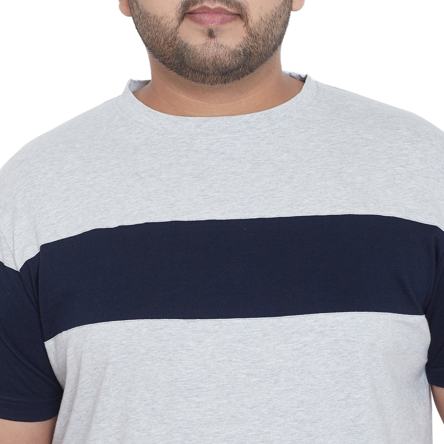 Men Plus Size Rylan Colorblock Round Neck Tshirt - bigbanana