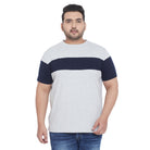 Men Plus Size Rylan Colorblock Round Neck Tshirt - bigbanana