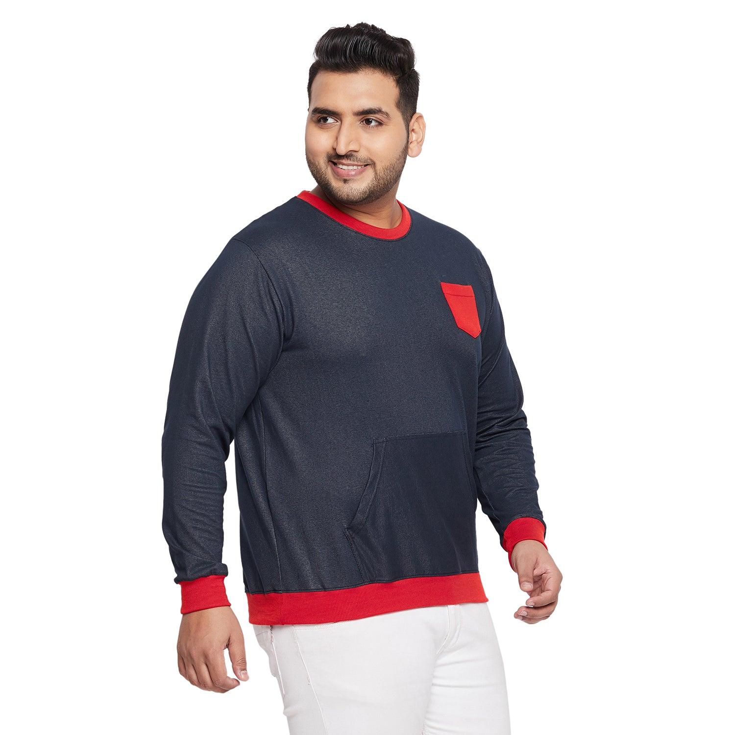 Men Plus Size Emmitt Solid Sweatshirt - bigbanana