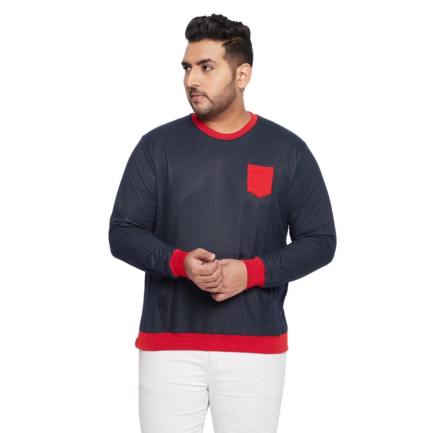 Men Plus Size Emmitt Solid Sweatshirt - bigbanana