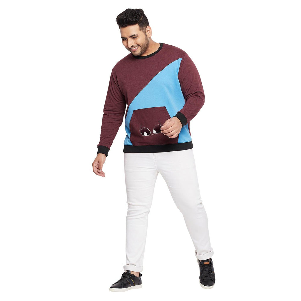 Men Plus Size Owens Colorblock Sweatshirt - bigbanana