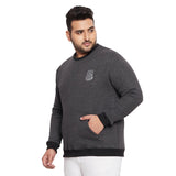 Men Plus Size Rice Solid Sweatshirt - bigbanana