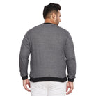 Men Plus Size Terry Colourblock Sweatshirt - bigbanana