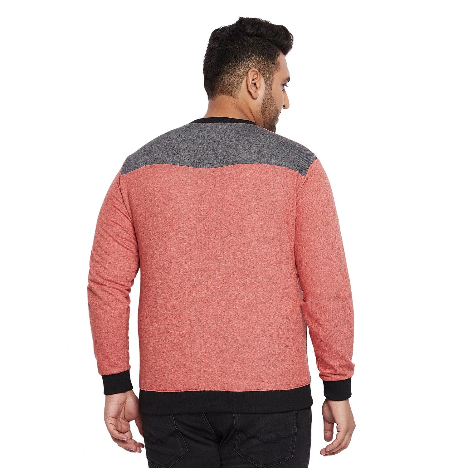 Men Plus Size Deion Colorblock Sweatshirt - bigbanana