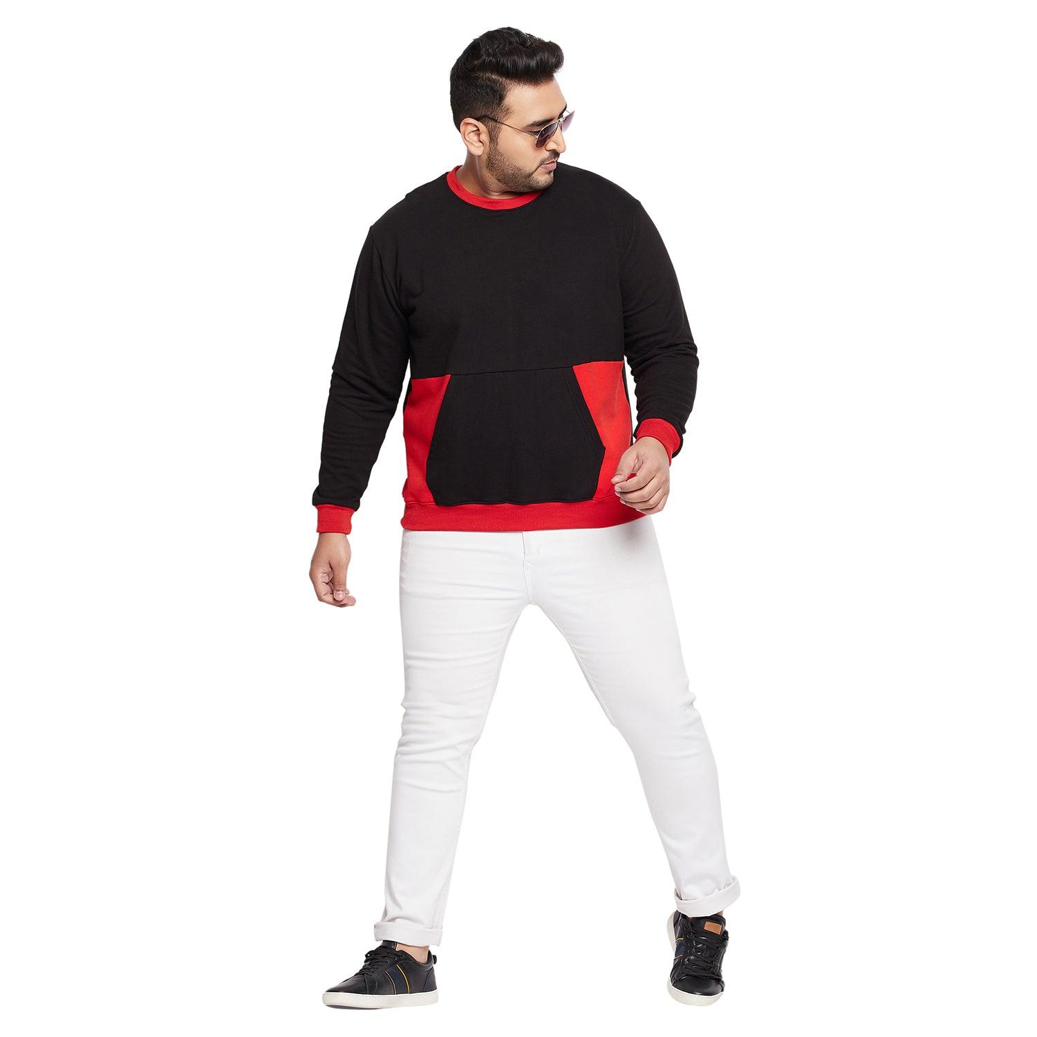 Men Plus Size Bradshaw Colorblock Sweatshirt - bigbanana