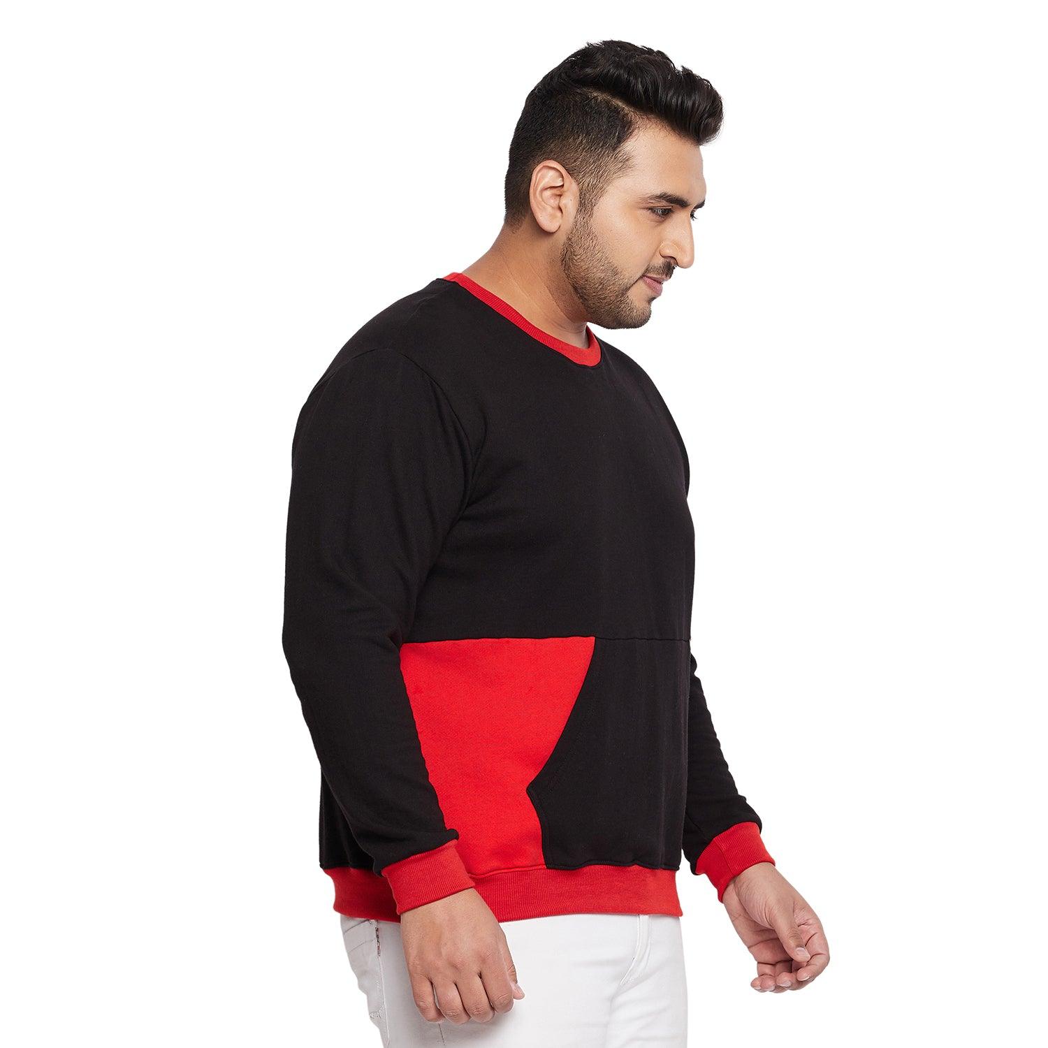 Men Plus Size Bradshaw Colorblock Sweatshirt - bigbanana