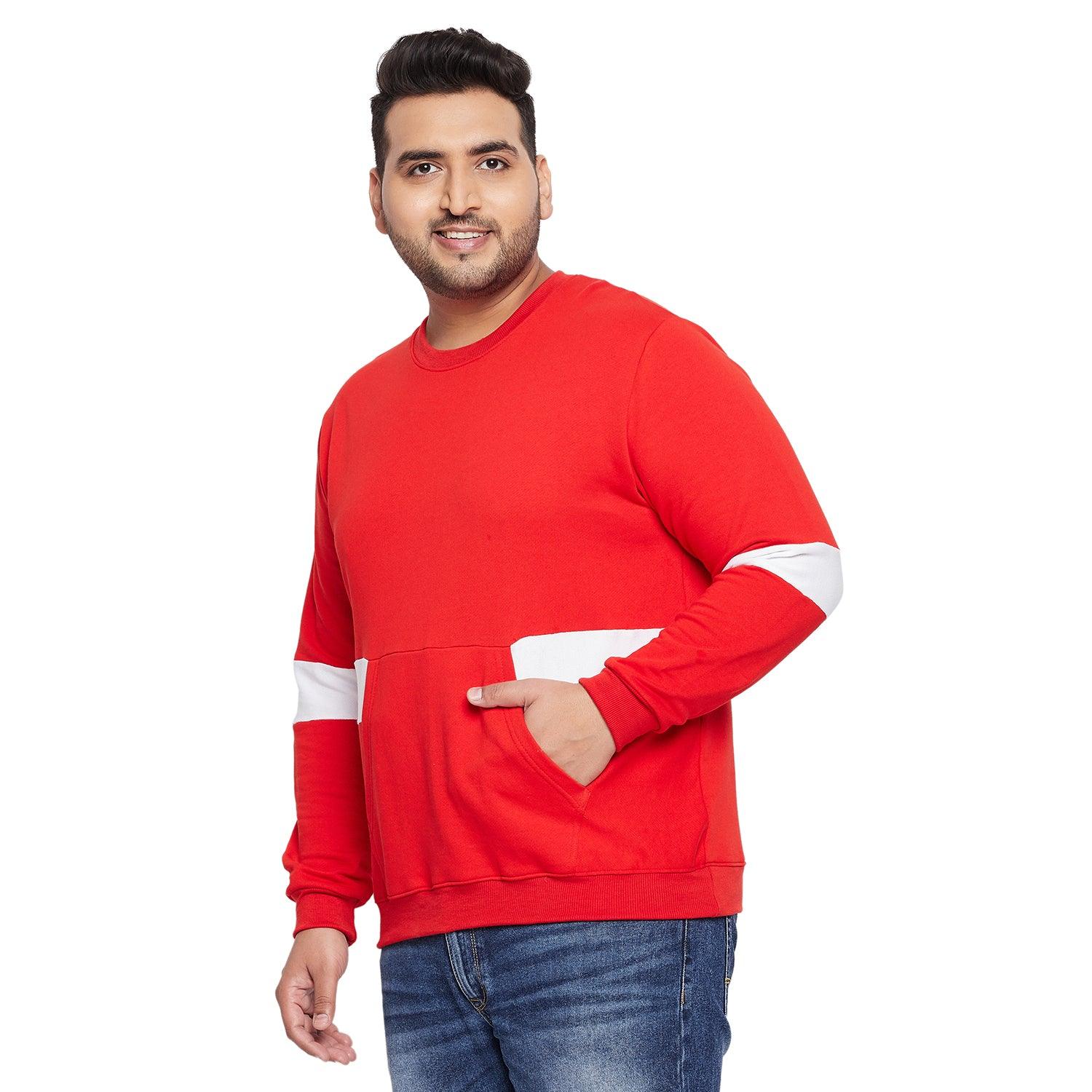 Men Plus Size Robgron Colorblock Sweatshirt - bigbanana