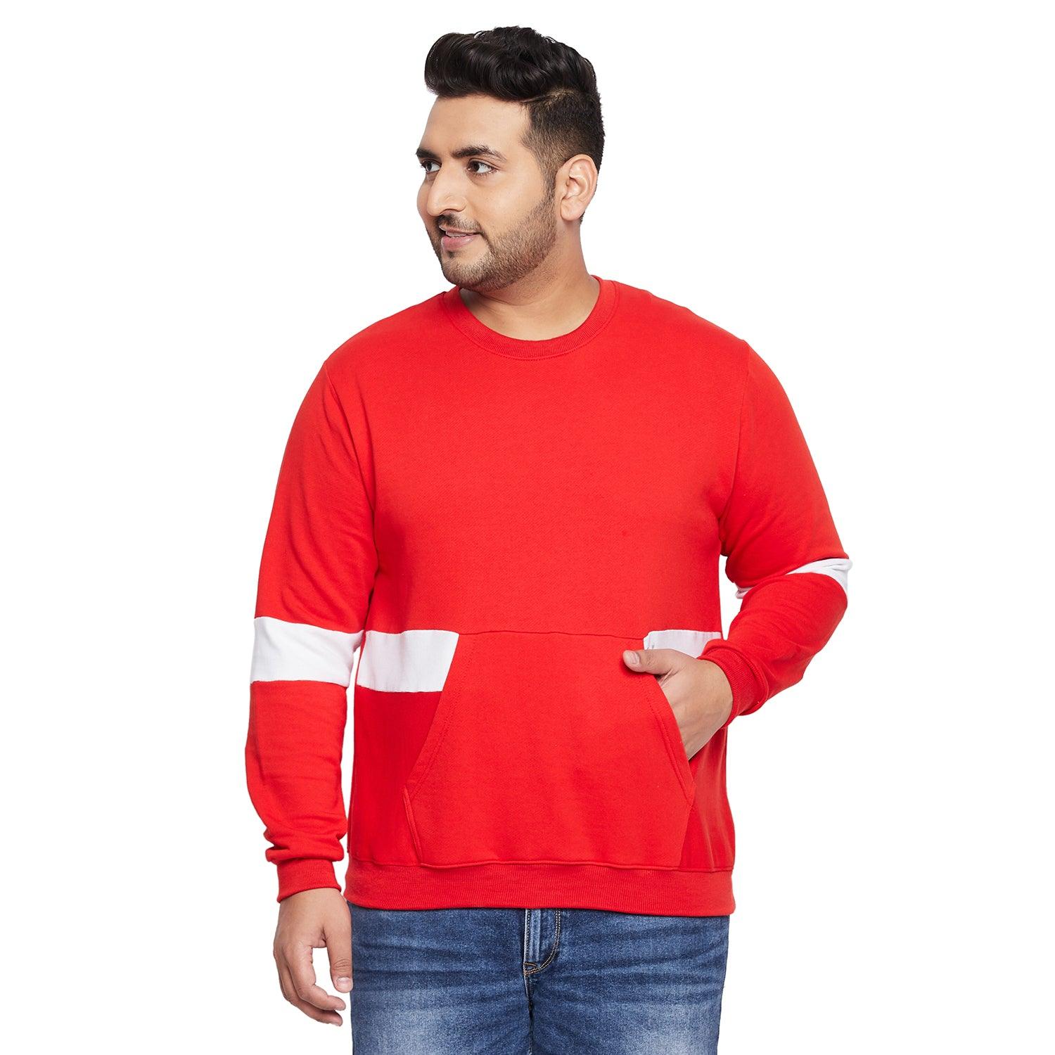 Men Plus Size Robgron Colorblock Sweatshirt - bigbanana