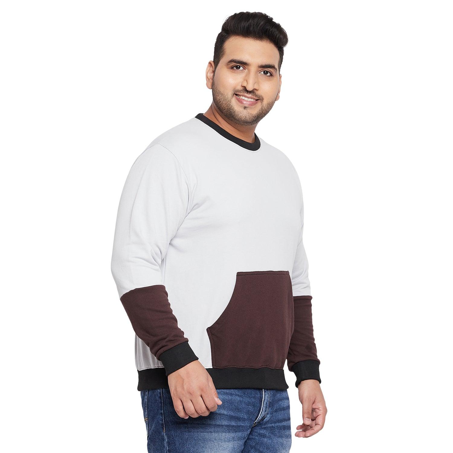 Men Plus Size Manning Colorblock Sweatshirt - bigbanana