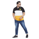 Men Plus Size Scarlet Colorblock Polo Tshirt - bigbanana