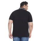 Men Plus Size Scarlet Colorblock Polo Tshirt - bigbanana