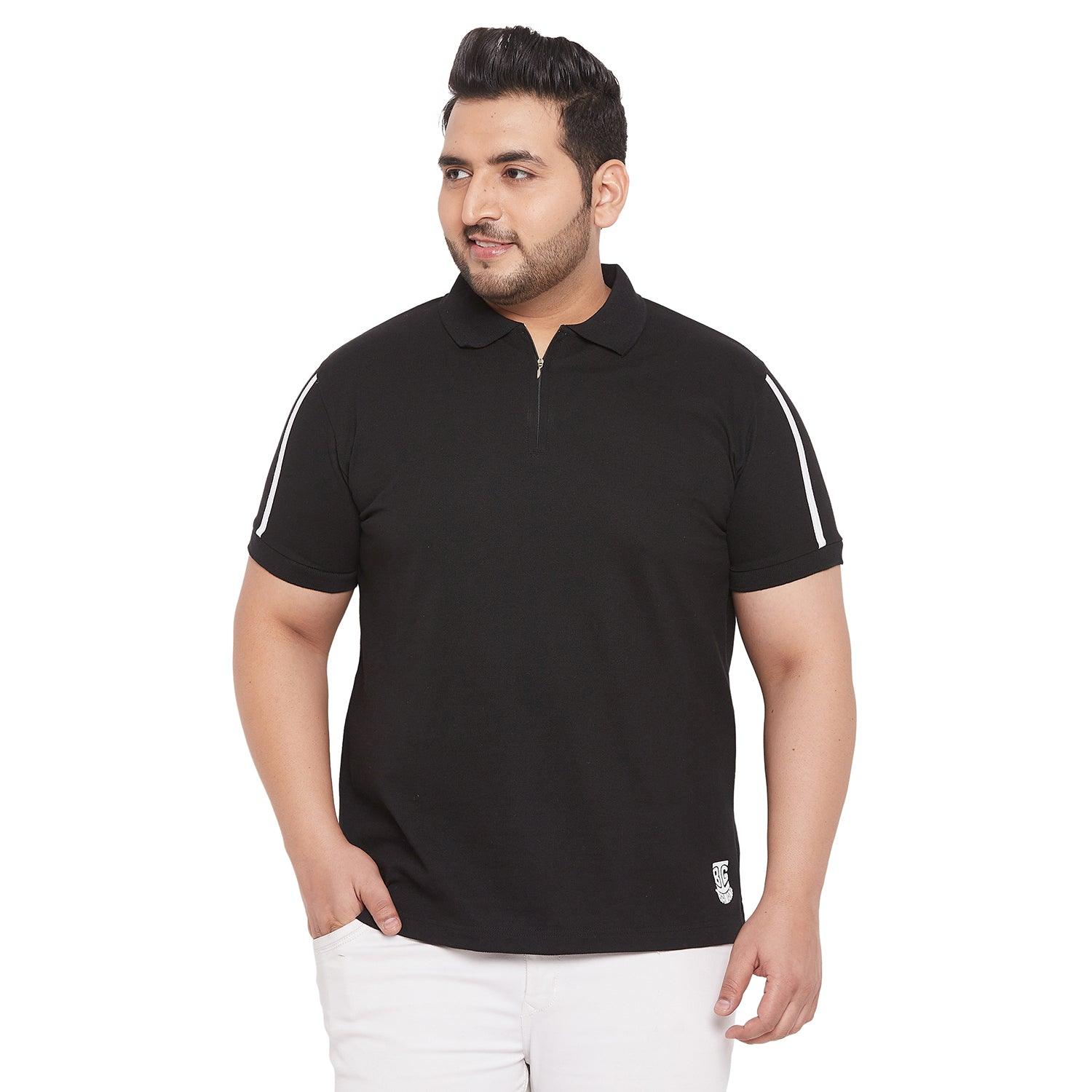 Men Plus Size Shawn Solid Polo Tshirt - bigbanana