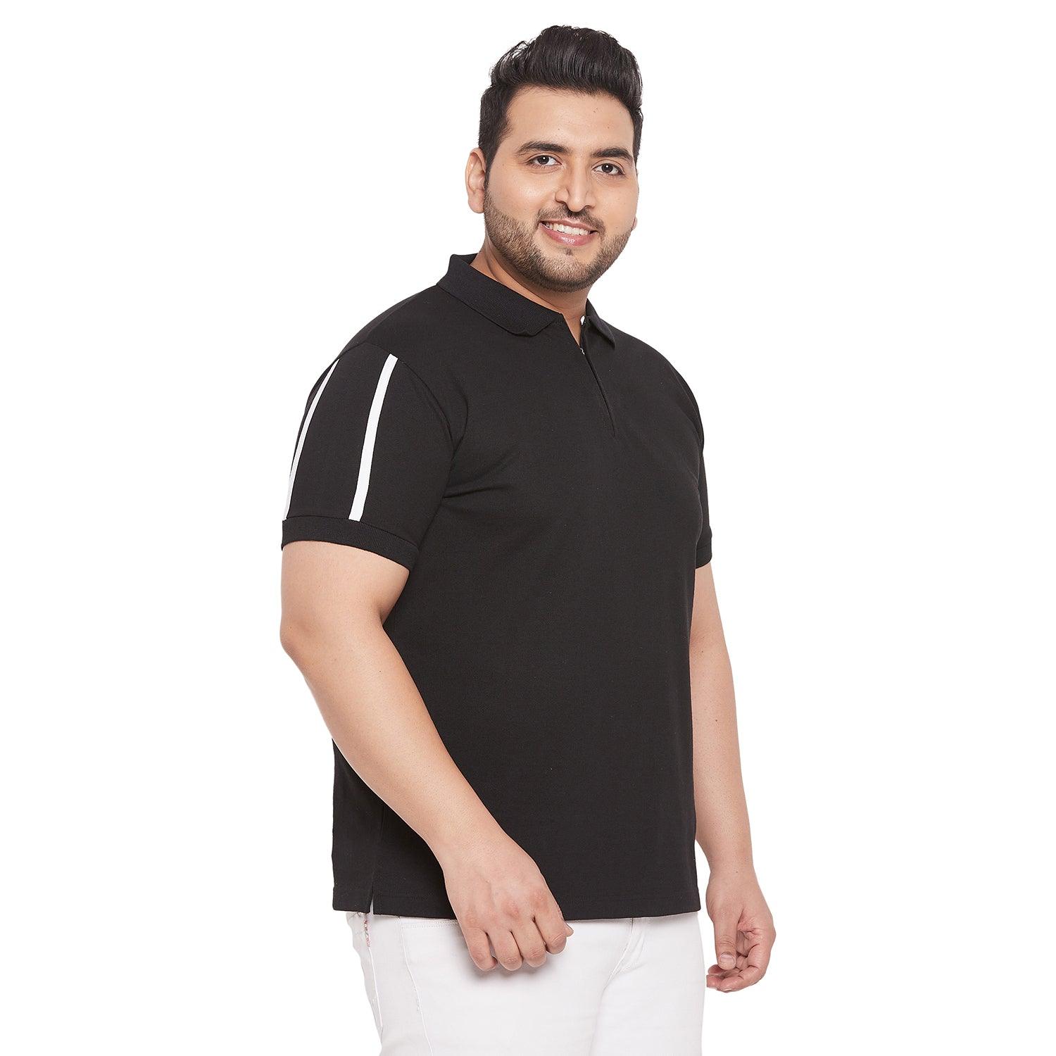 Men Plus Size Shawn Solid Polo Tshirt - bigbanana