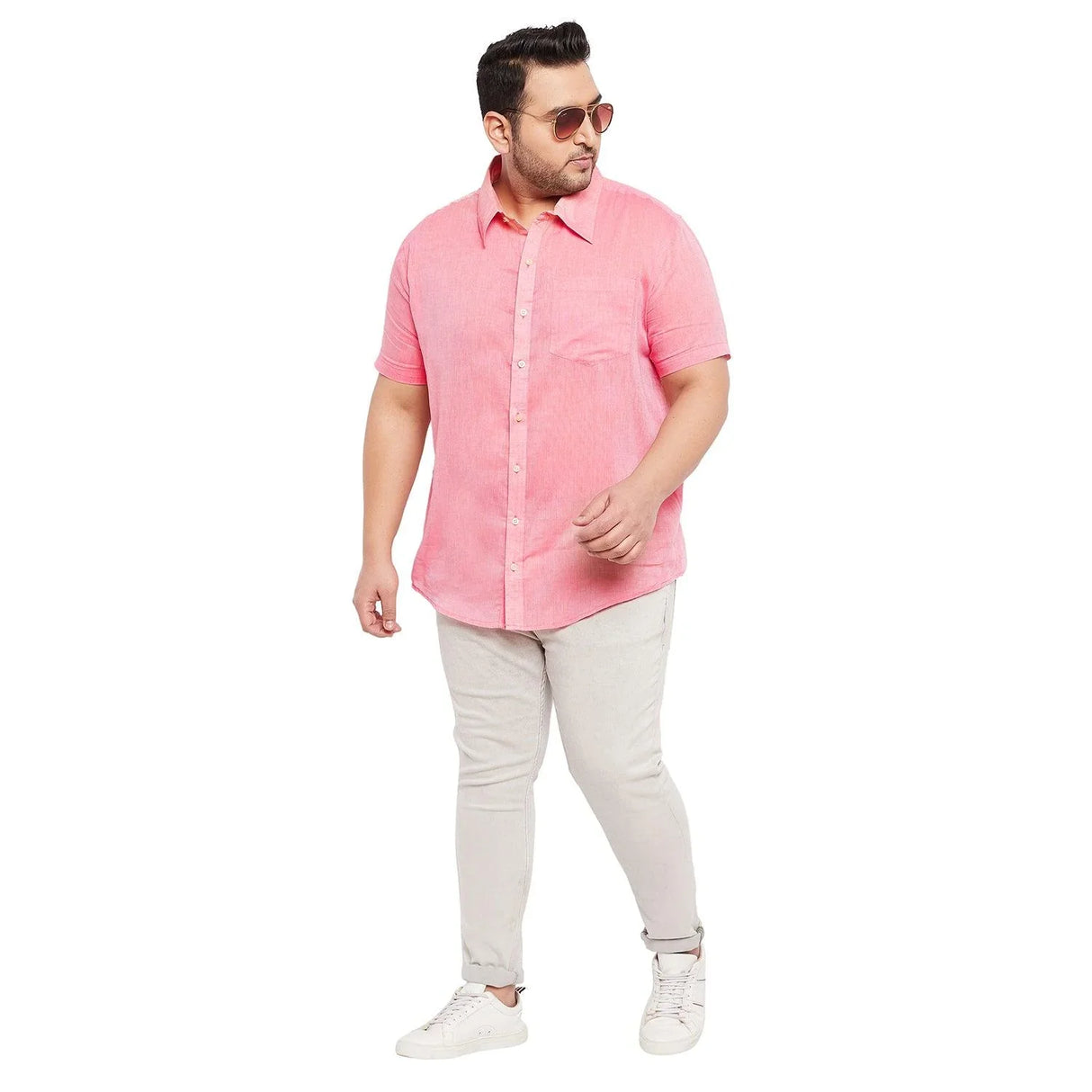 Men Plus Size Slade Solid Shirt - bigbanana