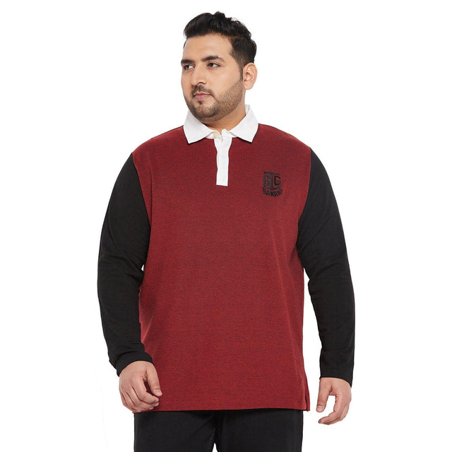 Men Plus Size Solly Colorblock Polo Tshirt - bigbanana