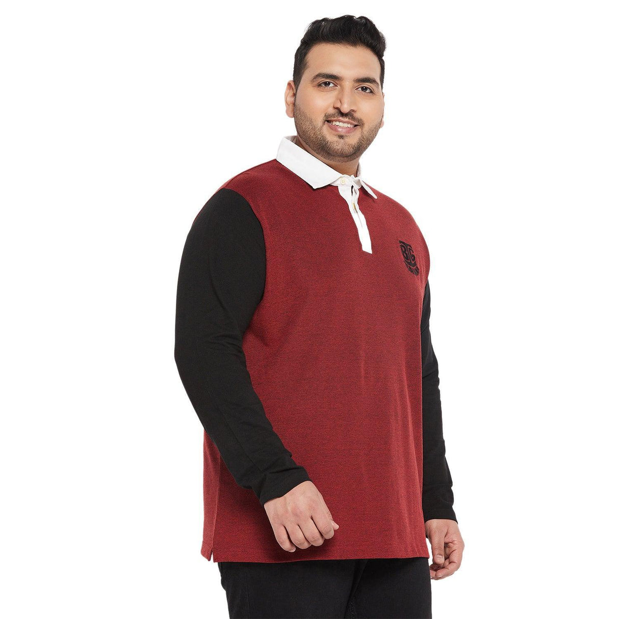 Men Plus Size Solly Colorblock Polo Tshirt - bigbanana
