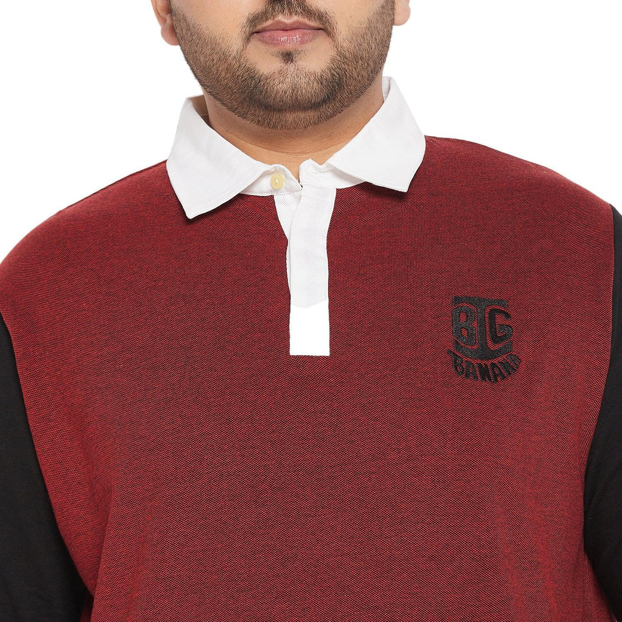 Men Plus Size Solly Colorblock Polo Tshirt - bigbanana