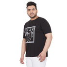 Men Plus Size SpaceB Printed Round Neck Tshirt - bigbanana