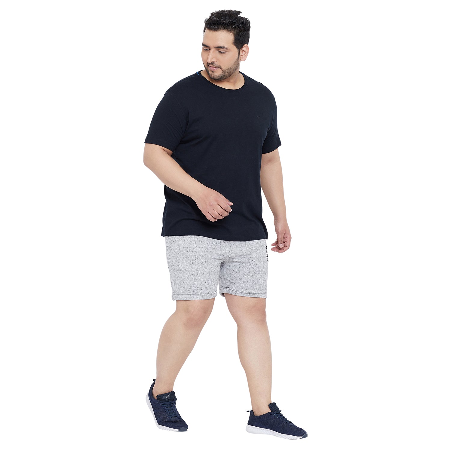 Men Plus Size Steel Solid Shorts - bigbanana