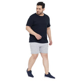 Men Plus Size Steel Solid Shorts - bigbanana