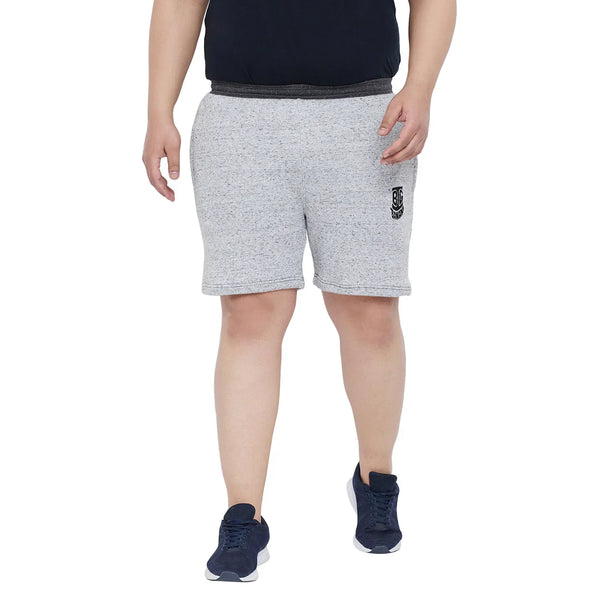 Men Plus Size Steel Solid Shorts