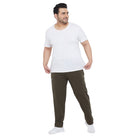 Men Plus Size Studd Solid Trackpant - bigbanana