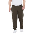 Men Plus Size Studd Solid Trackpant - bigbanana