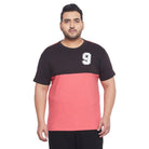 Men Plus Size Swayer Colorblock Round Neck Tshirt - bigbanana