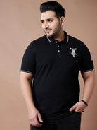 Men Plus Size Tappet Solid Polo Tshirt - bigbanana