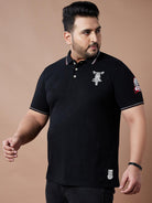 Men Plus Size Tappet Solid Polo Tshirt - bigbanana