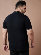 Men Plus Size Tappet Solid Polo Tshirt - bigbanana