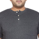 Men Plus Size Tony-G Solid Henley Tshirt - bigbanana