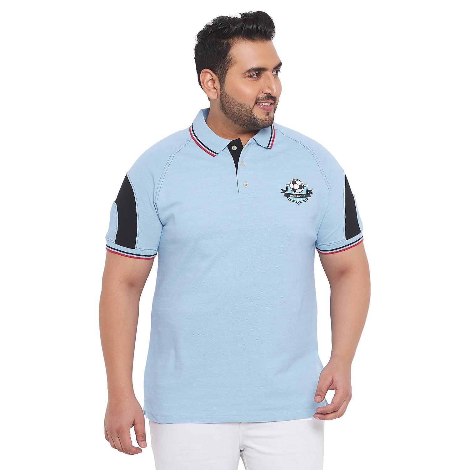 Men Plus Size Trench Printed Polo Tshirt - bigbanana