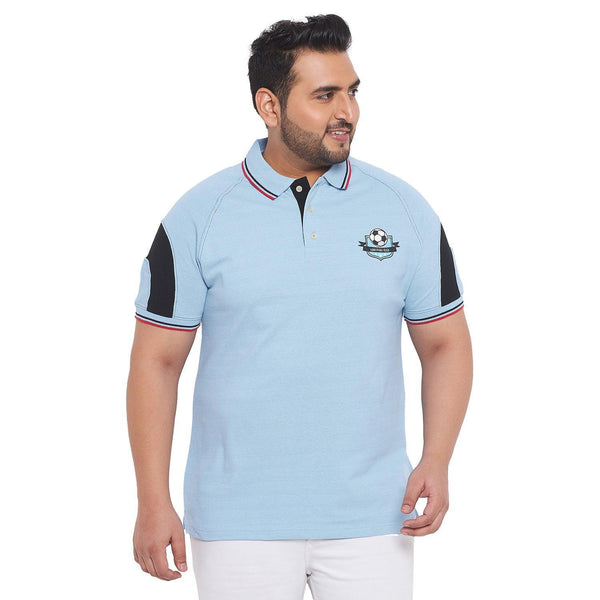Men Plus Size Trench Printed Polo Tshirt