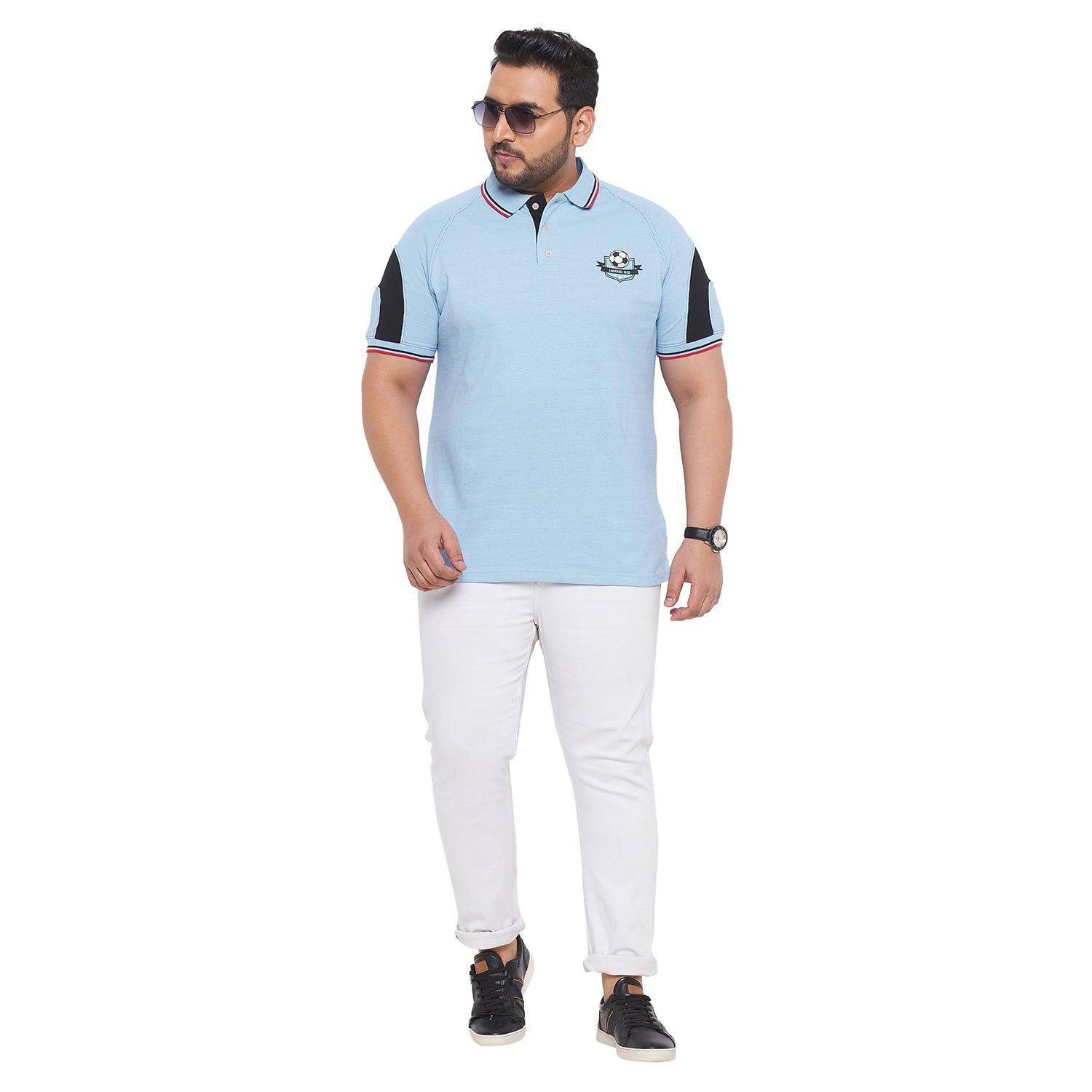 Men Plus Size Trench Printed Polo Tshirt - bigbanana