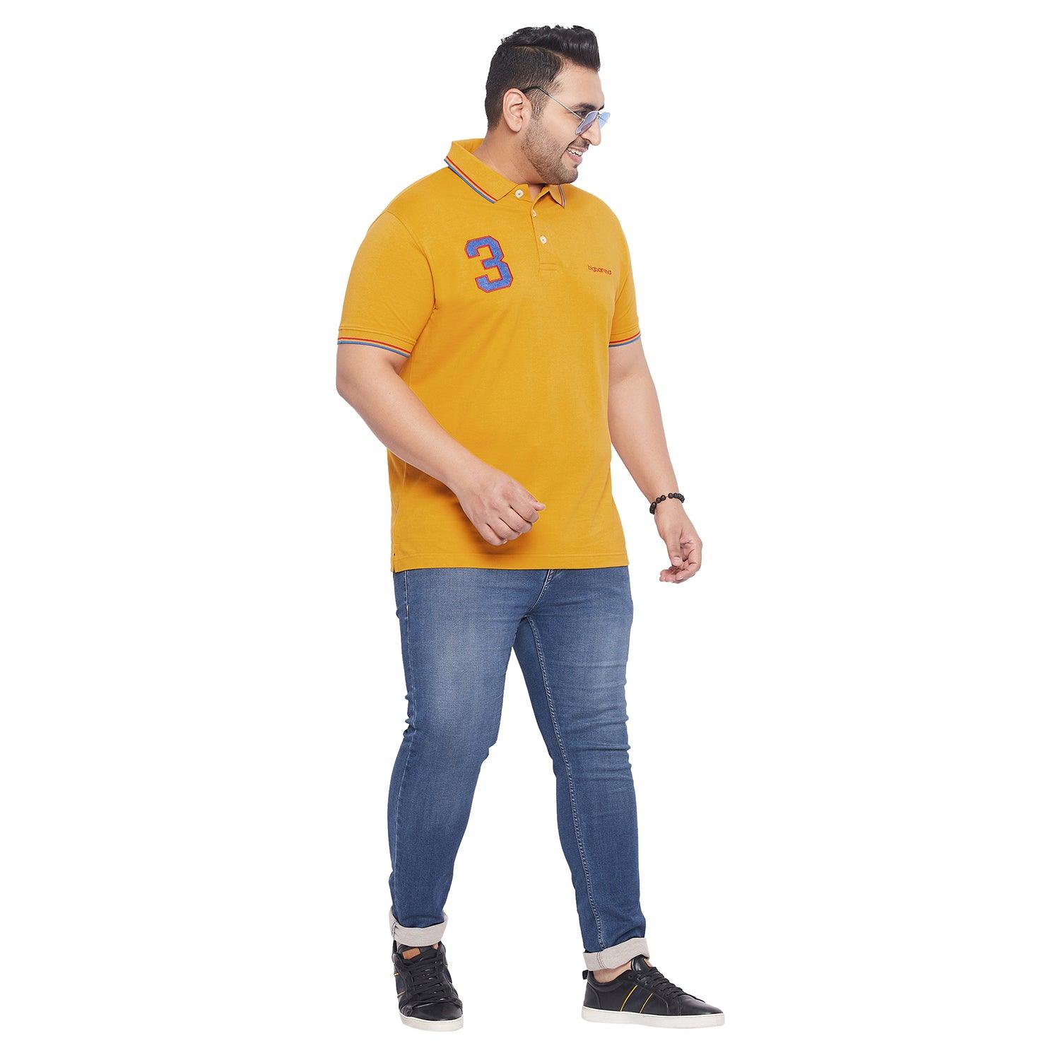 Men Plus Size Troy-Y Solid Polo Tshirt - bigbanana