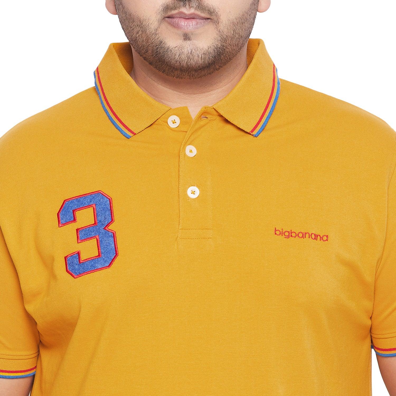 Men Plus Size Troy-Y Solid Polo Tshirt - bigbanana